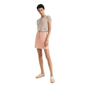 Madewell A-Line Zip Skirt Pink Size 10 NWT